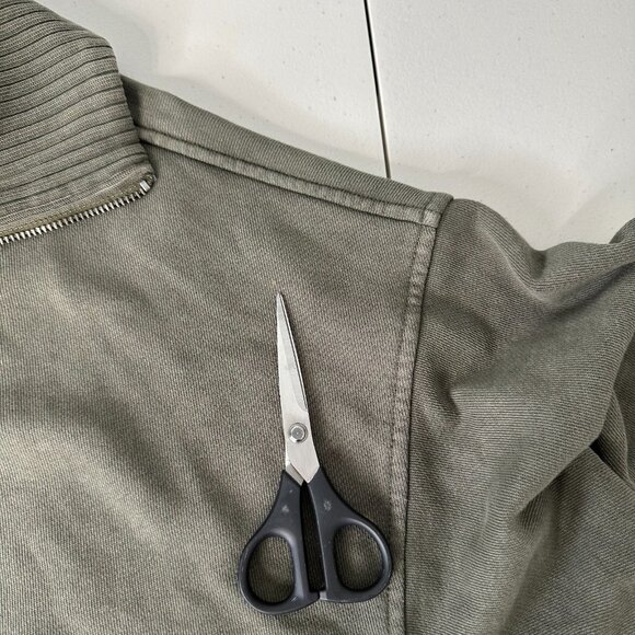 Aerie Down to Earth 1/4 Zip Sweatshirt Green Oversized Size L - Picture 8 of 8